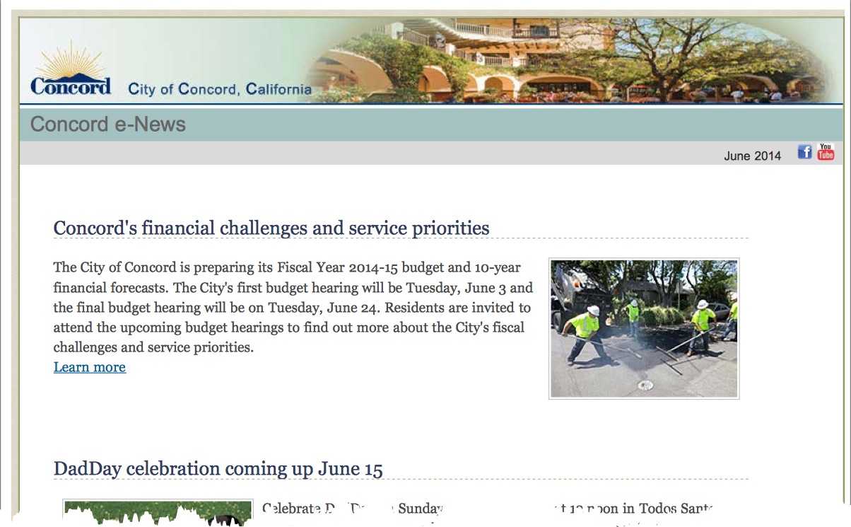How to Sign Up for Concord’s eNews